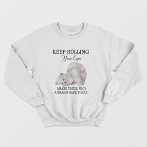 Cat Rolling Your Eyes Funny Sarcastic Pet Lover Graphic Sweatshirt